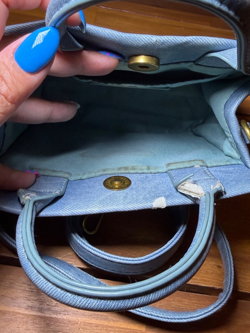 Brandon Blackwood End Systemic Racism Blue Mini Tote Bag with Detachable Strap - Picture 3 of 7
